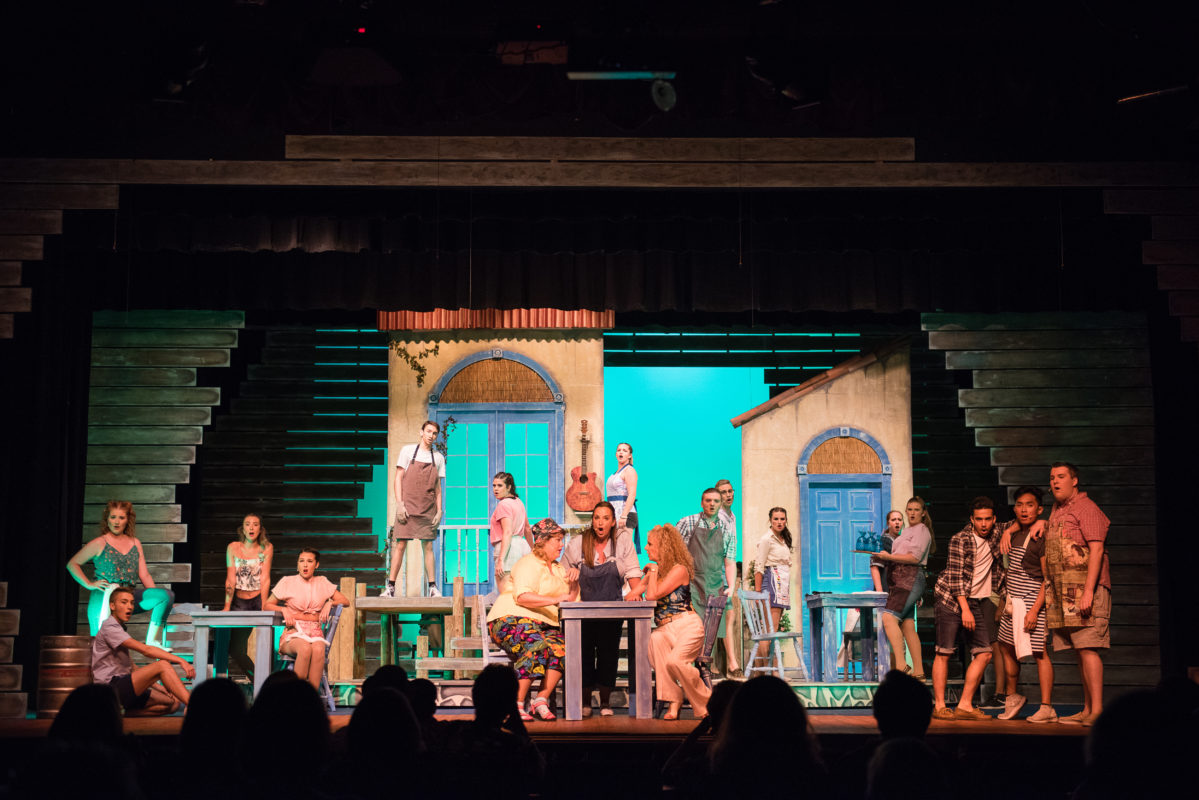 people performing on stage