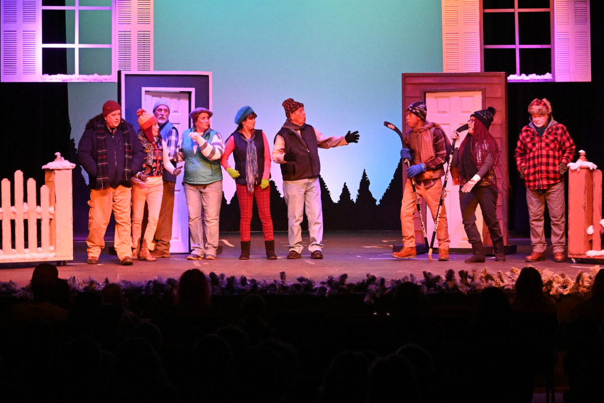 the cast of Grumpy Old Men performing onstage